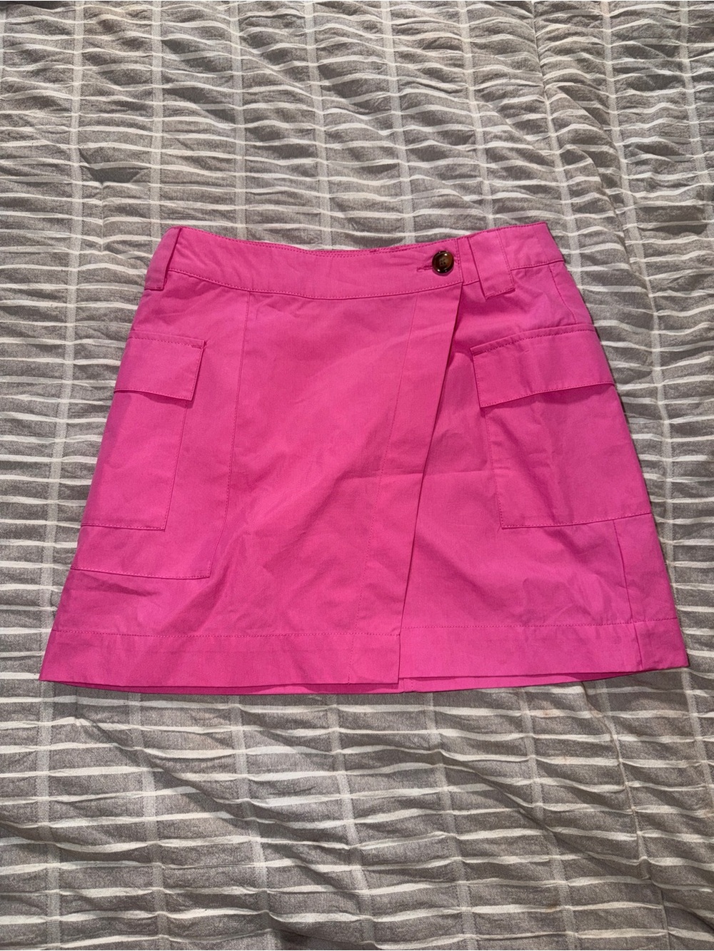 Future Collective- Bright Pink A-Line Utility Skirt